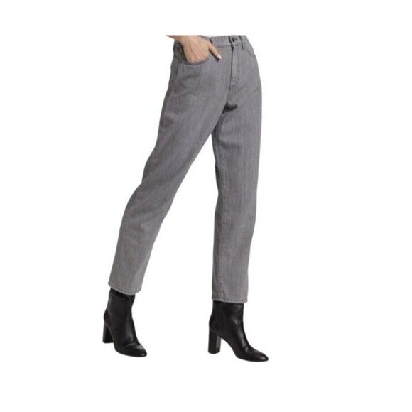 Veronica Beard Blake Gray Classic Retro Straight Leg High-Rise Jean Size 26